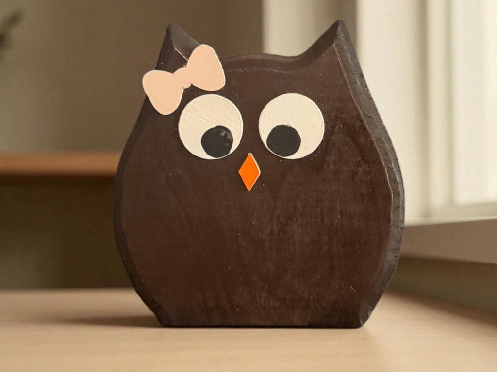 Family Owls Fall Thanksgiving Halloween Fall Tabletop Seasonal Decor