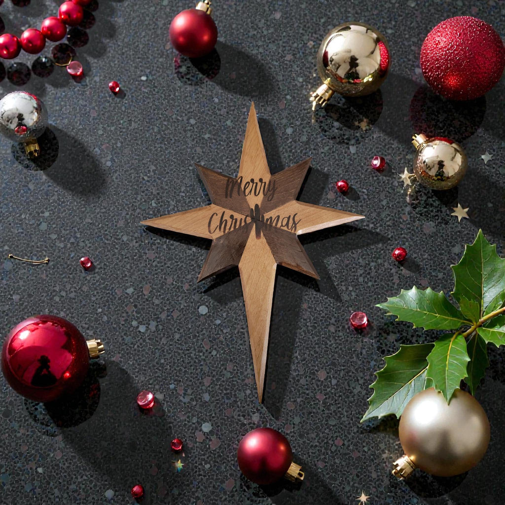 Christmas Bethlehem Star Ornament Tree Topping Gift